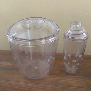 Clear Polka Dot Beverage Set